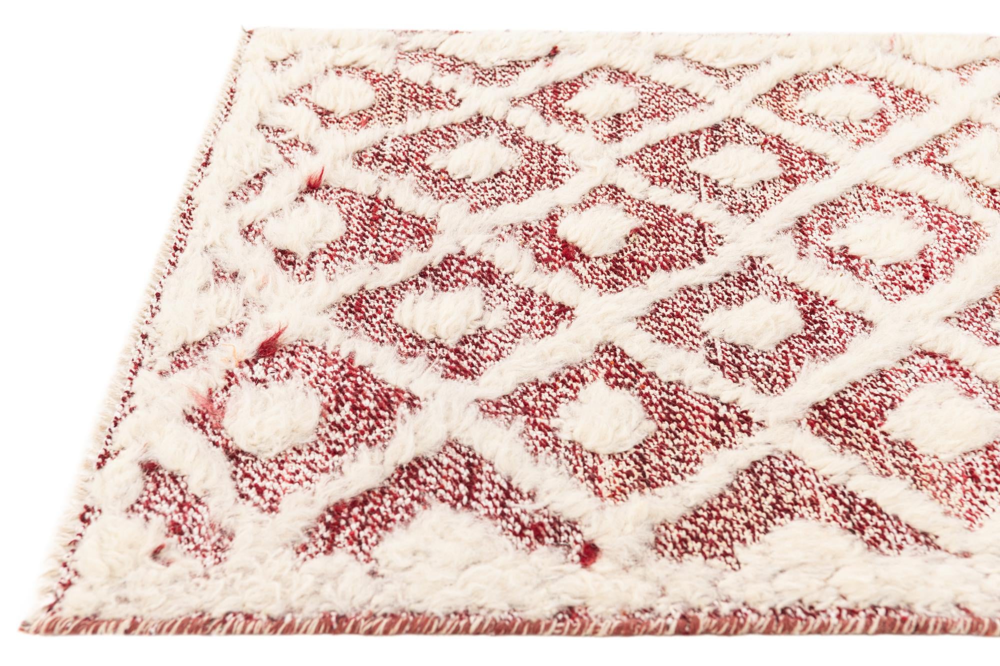 2' 5 x 8' 5 Hand Knotted Moroccan Wool Runner Rug