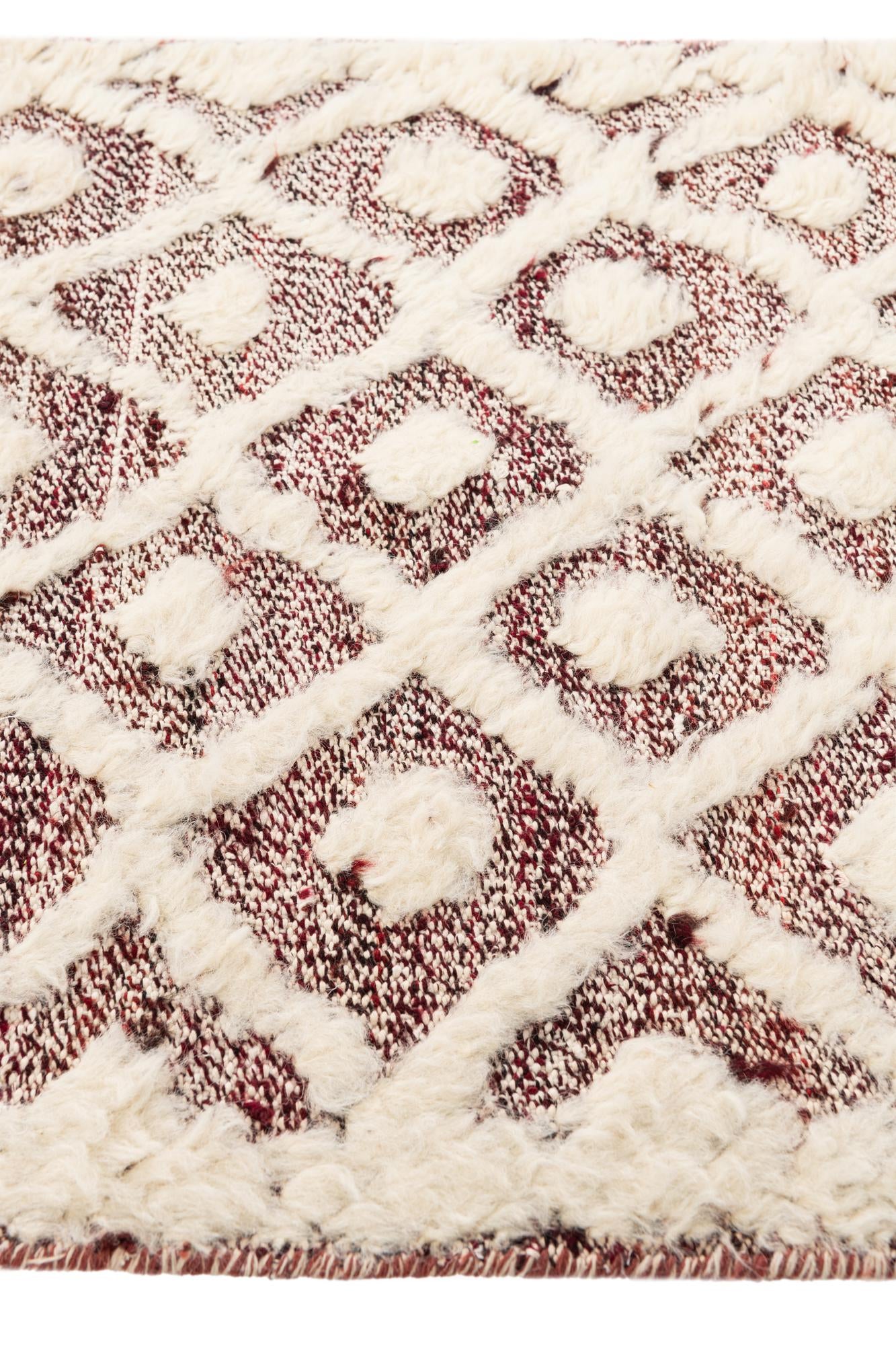 2' 5 x 8' 5 Hand Knotted Moroccan Wool Runner Rug