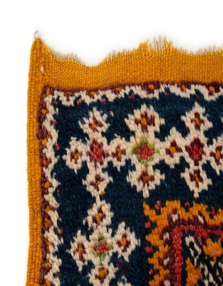 Detail image of 3' 8 x 17'  Hand Knotted Moroccan Wool Runner Rug