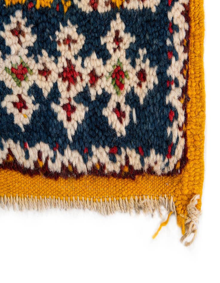 Detail image of 3' 8 x 17'  Hand Knotted Moroccan Wool Runner Rug