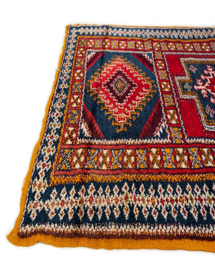 Detail image of 3' 8 x 17'  Hand Knotted Moroccan Wool Runner Rug