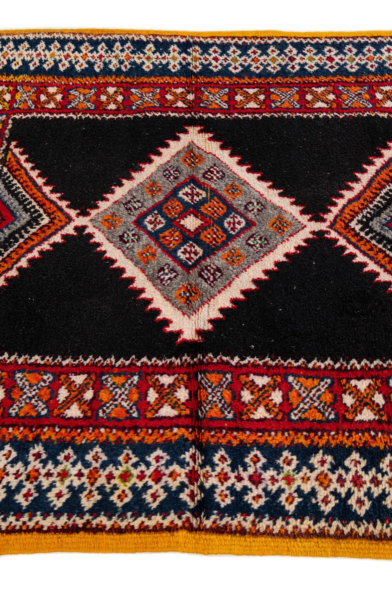 3' 8 x 17' Hand Knotted Moroccan Wool Runner Rug