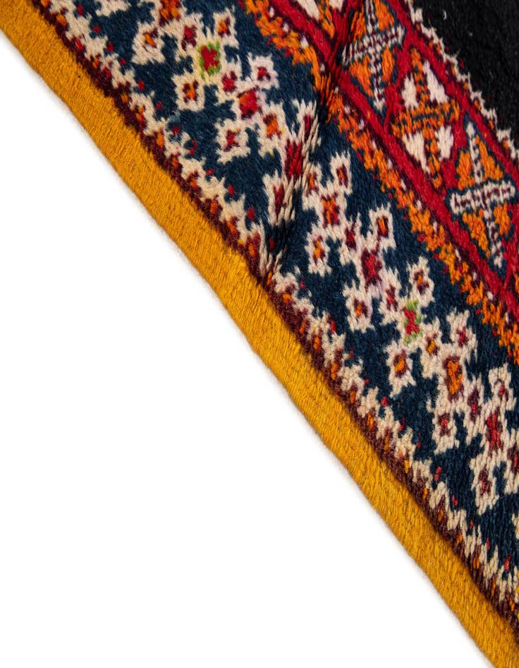 Detail image of 3' 8 x 17'  Hand Knotted Moroccan Wool Runner Rug