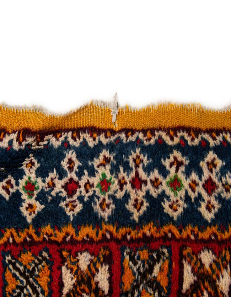 Detail image of 3' 8 x 17'  Hand Knotted Moroccan Wool Runner Rug