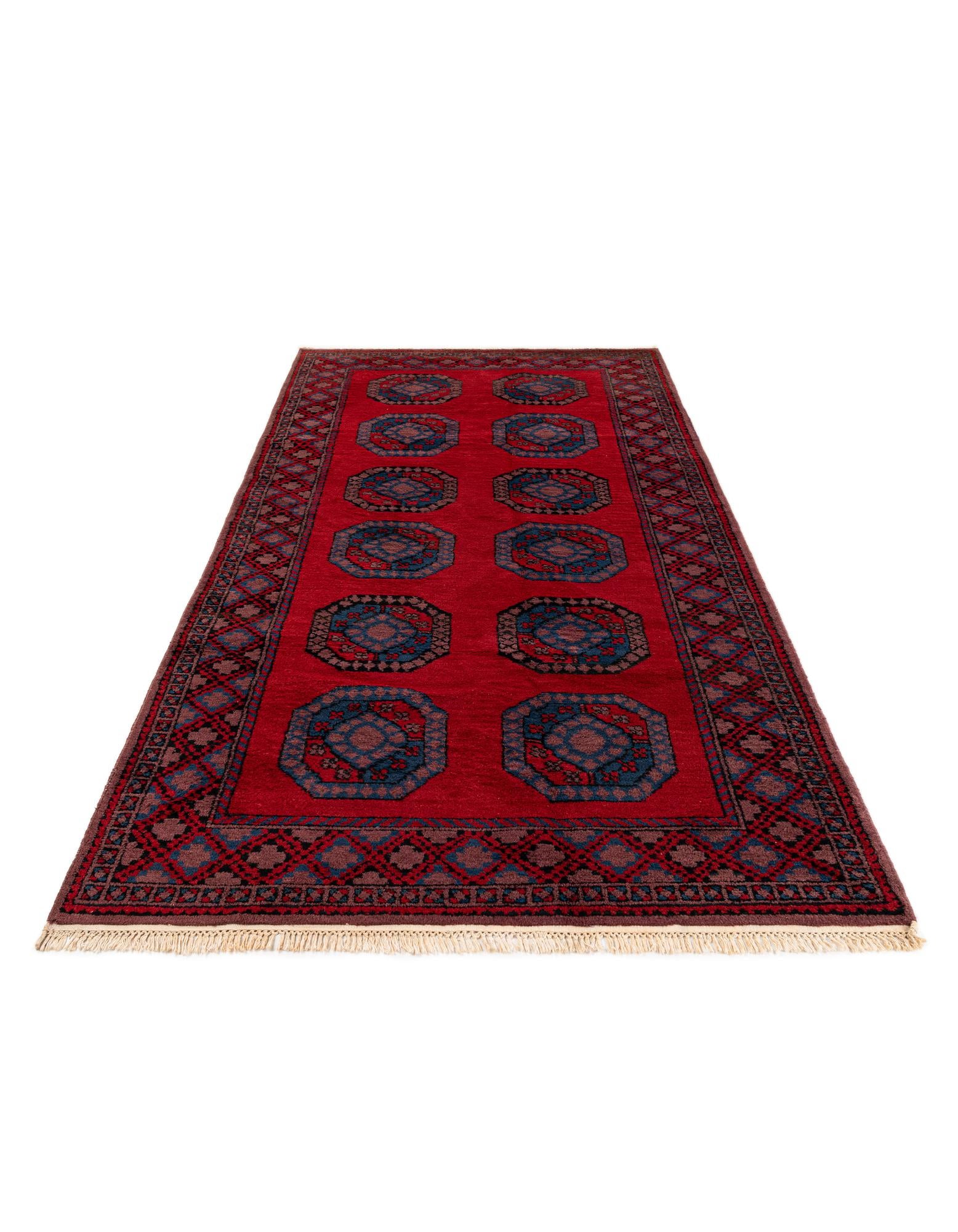 4' 8 x 9' 9 Hand Knotted Moroccan Wool Runner Rug
