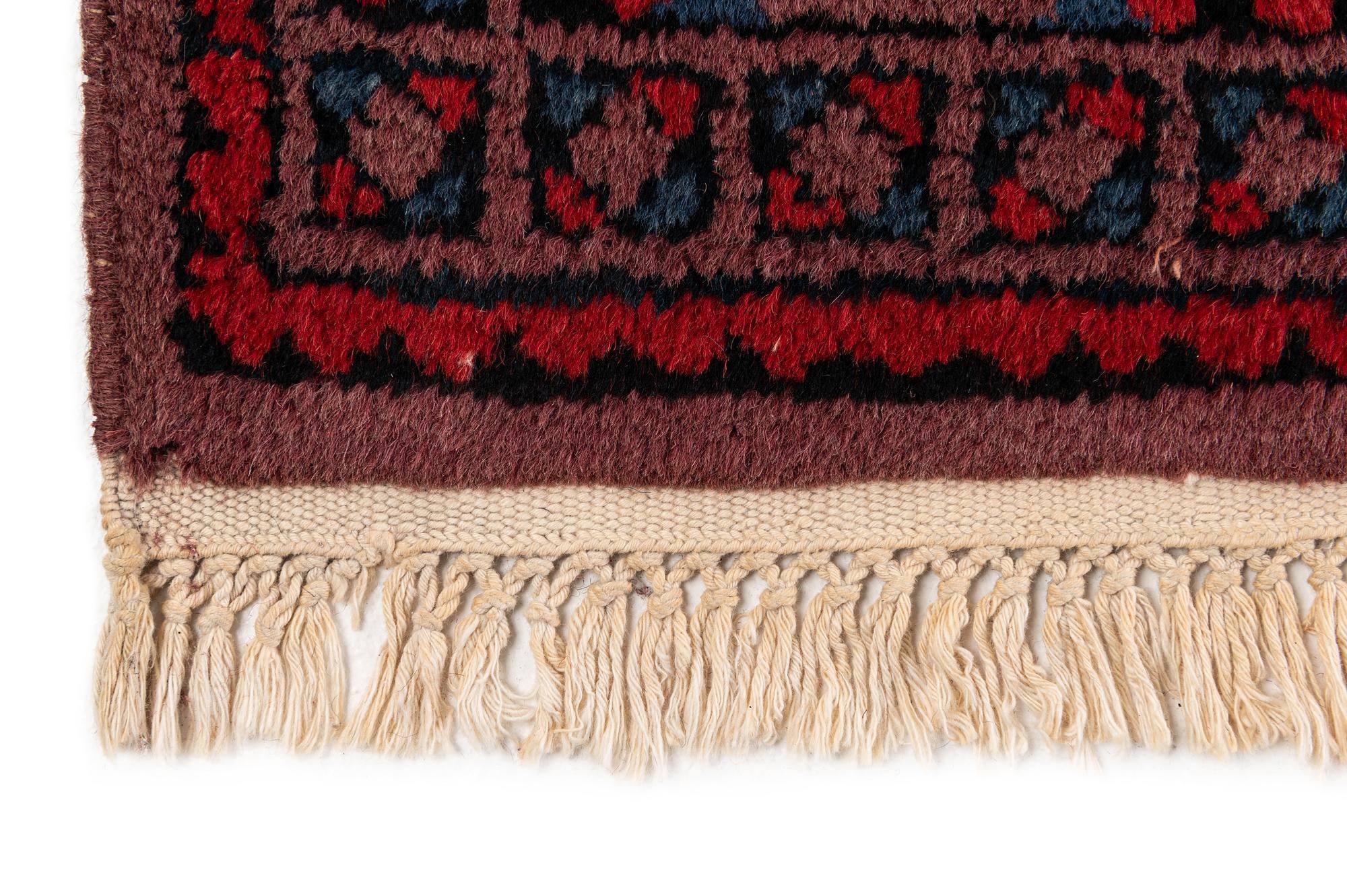 4' 8 x 9' 9 Hand Knotted Moroccan Wool Runner Rug