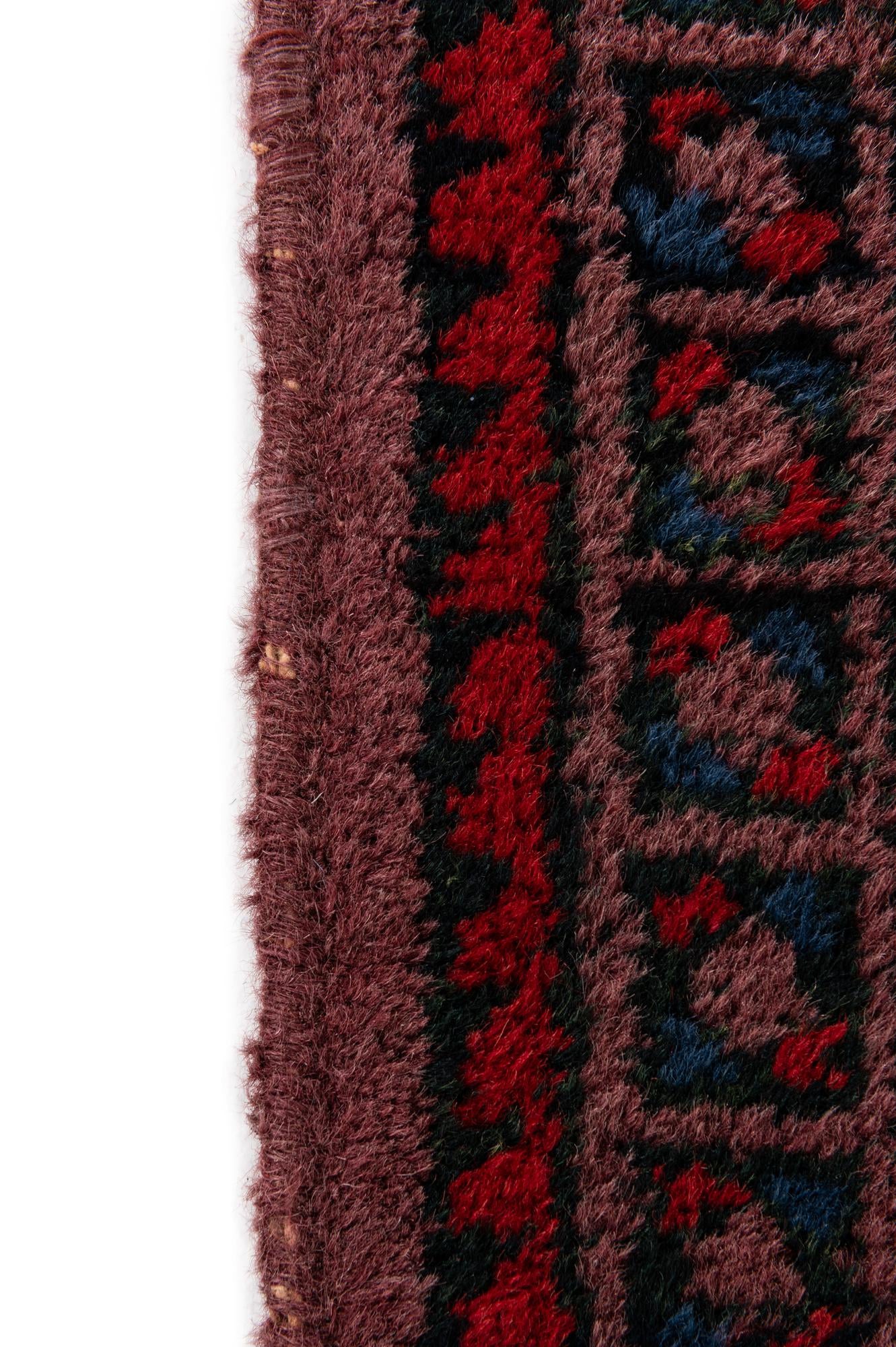4' 8 x 9' 9 Hand Knotted Moroccan Wool Runner Rug