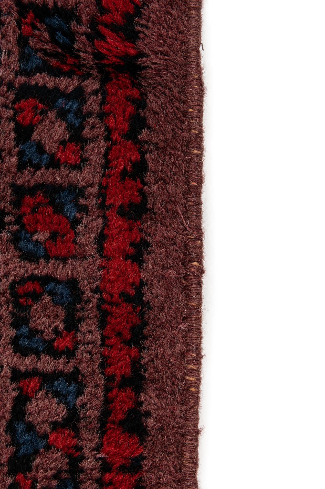4' 8 x 9' 9 Hand Knotted Moroccan Wool Runner Rug