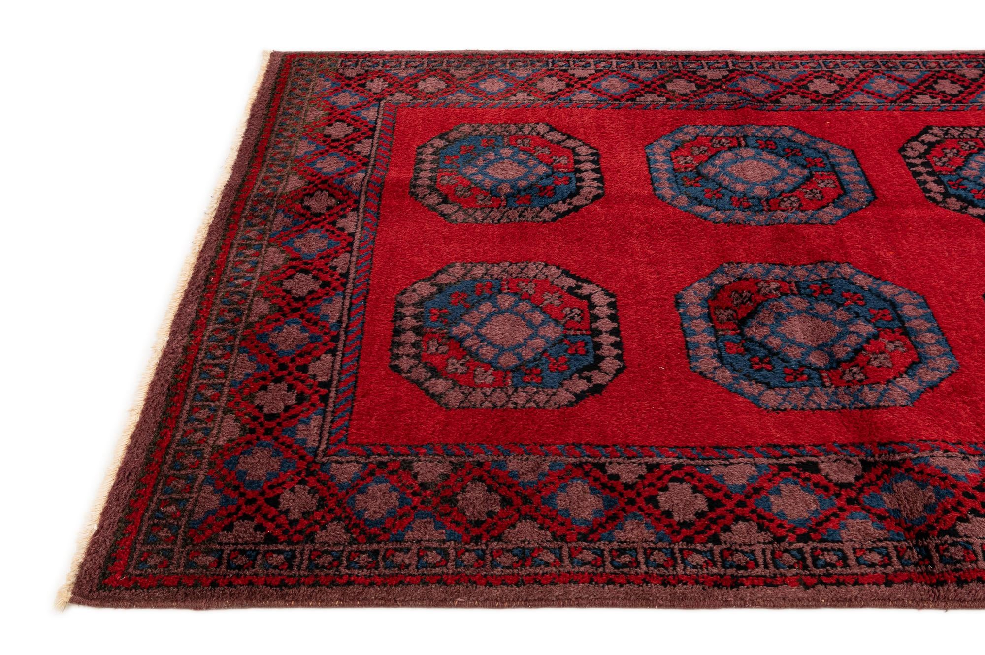 4' 8 x 9' 9 Hand Knotted Moroccan Wool Runner Rug