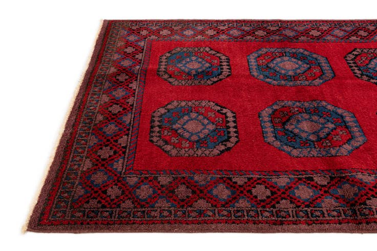 Detail image of 4' 8 x 9' 9 Hand Knotted Moroccan Wool Runner Rug