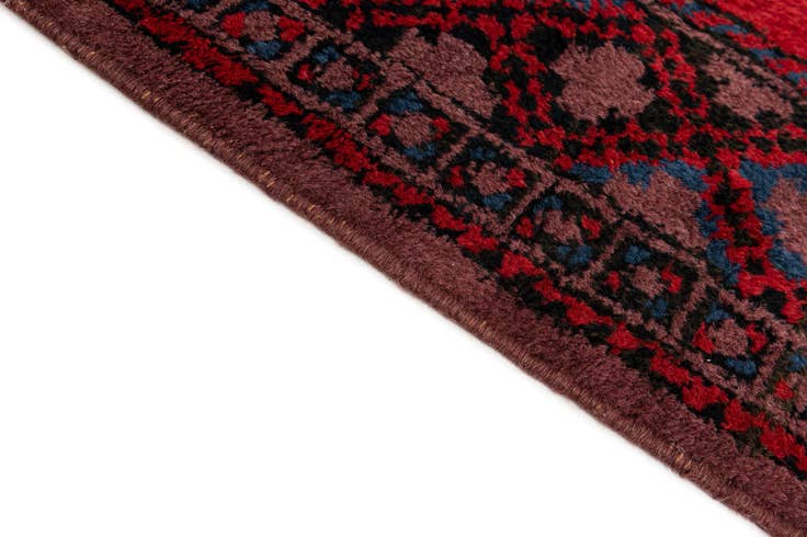 Detail image of 4' 8 x 9' 9 Hand Knotted Moroccan Wool Runner Rug
