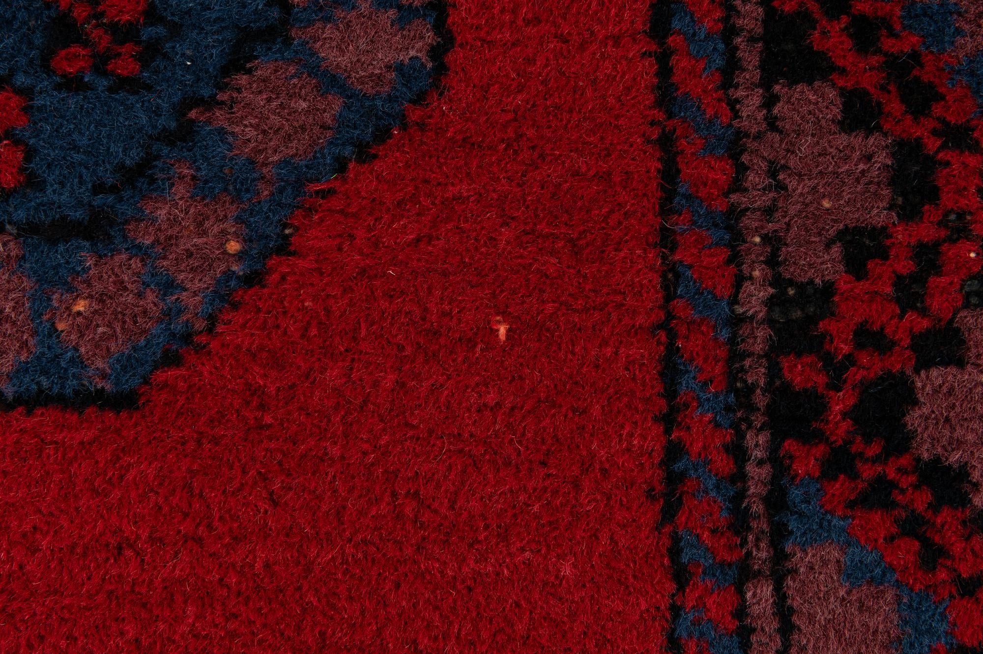 4' 8 x 9' 9 Hand Knotted Moroccan Wool Runner Rug