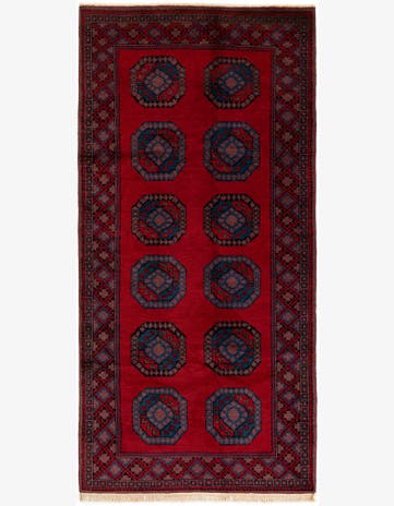 4' 8 x 9' 9 Hand Knotted Moroccan Wool Runner Rug