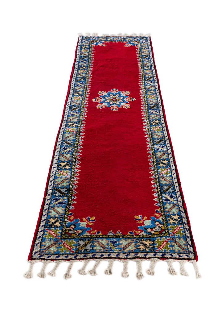 2' 8 x 10' 1 Hand Knotted Moroccan Wool Runner Rug