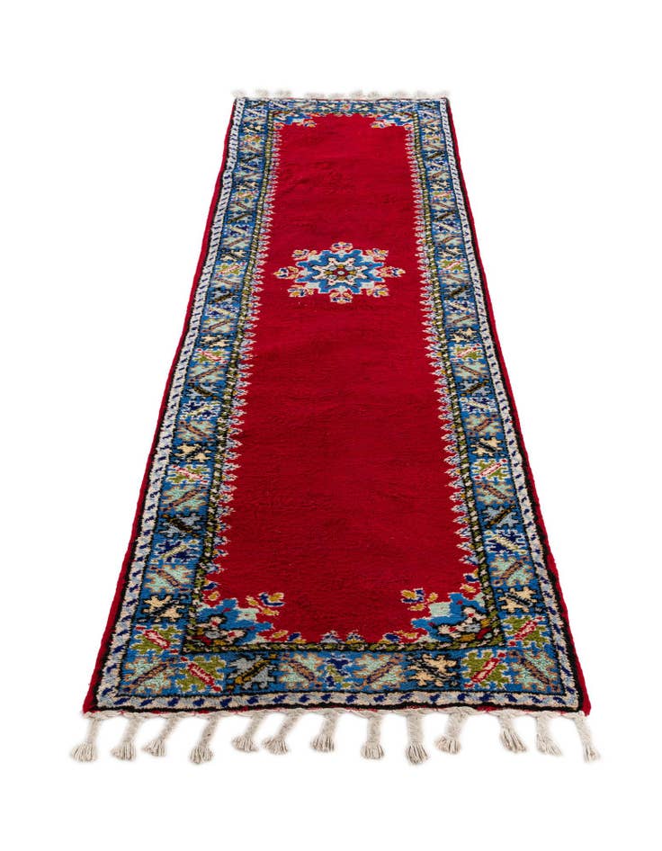 Detail image of 2' 8 x 10' 1 Hand Knotted Moroccan Wool Runner Rug