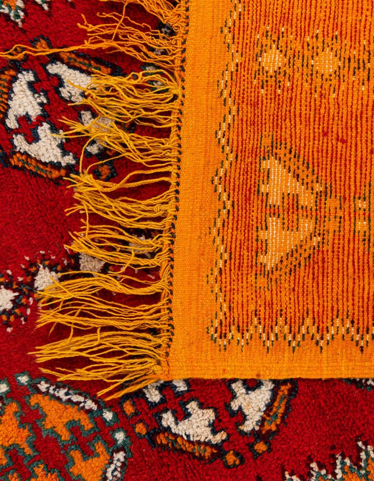 Detail image of 2' 5 x 5' 6  Hand Knotted Moroccan Wool Runner Rug