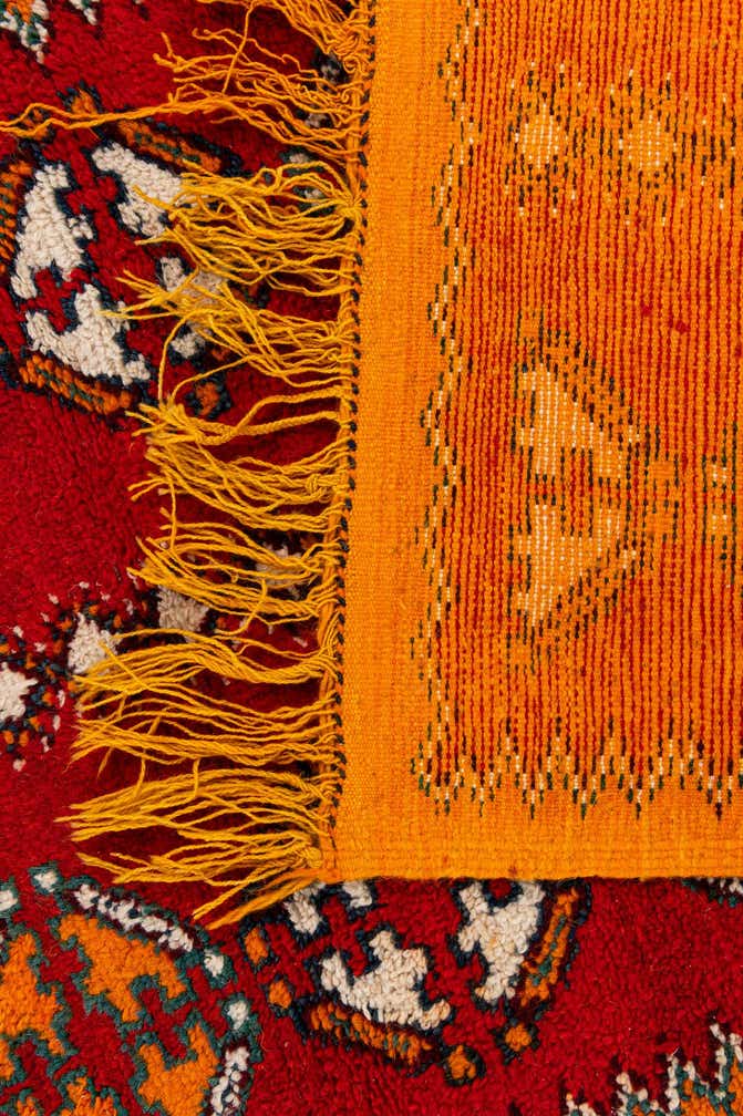 2' 5 x 5' 6 Hand Knotted Moroccan Wool Runner Rug