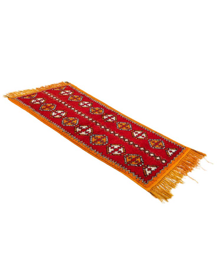 Detail image of 2' 5 x 5' 6  Hand Knotted Moroccan Wool Runner Rug