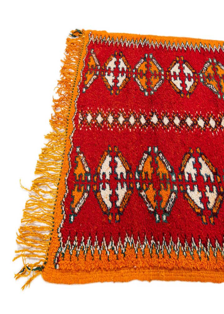 2' 5 x 5' 6 Hand Knotted Moroccan Wool Runner Rug