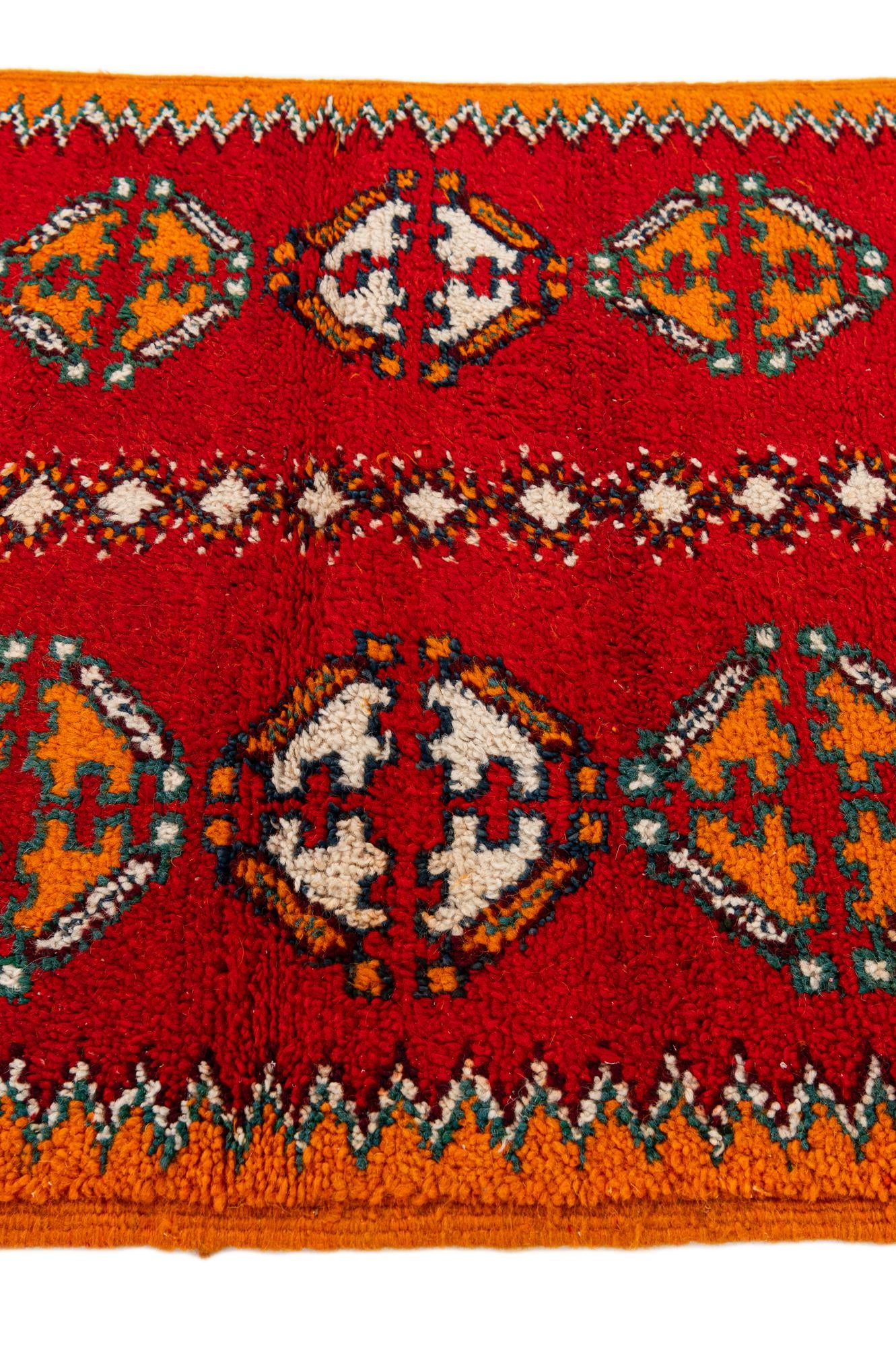 2' 5 x 5' 6 Hand Knotted Moroccan Wool Runner Rug