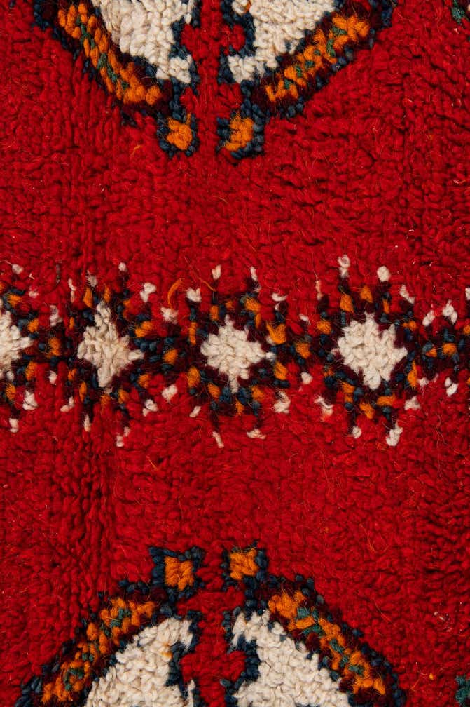 2' 5 x 5' 6 Hand Knotted Moroccan Wool Runner Rug