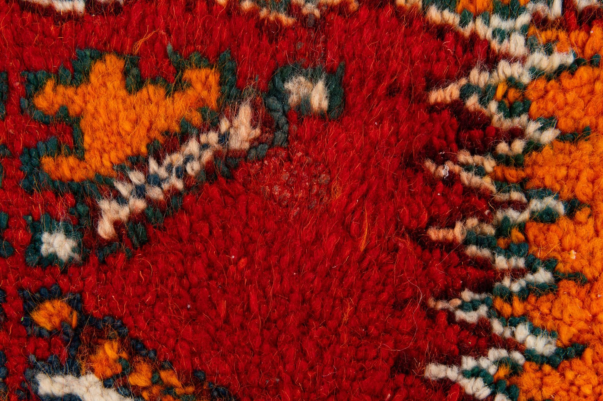 2' 5 x 5' 6 Hand Knotted Moroccan Wool Runner Rug