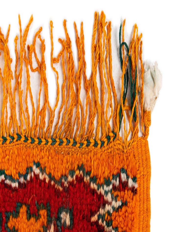 Detail image of 2' 5 x 5' 6  Hand Knotted Moroccan Wool Runner Rug