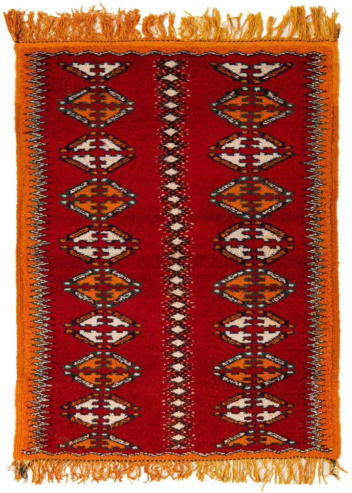 2' 5 x 5' 6 Hand Knotted Moroccan Wool Runner Rug