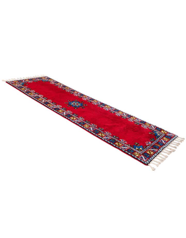 2' 10 x 9' 6 Hand Knotted Moroccan Wool Runner Rug