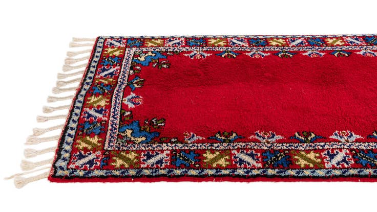 Detail image of 2' 10 x 9' 6 Hand Knotted Moroccan Wool Runner Rug