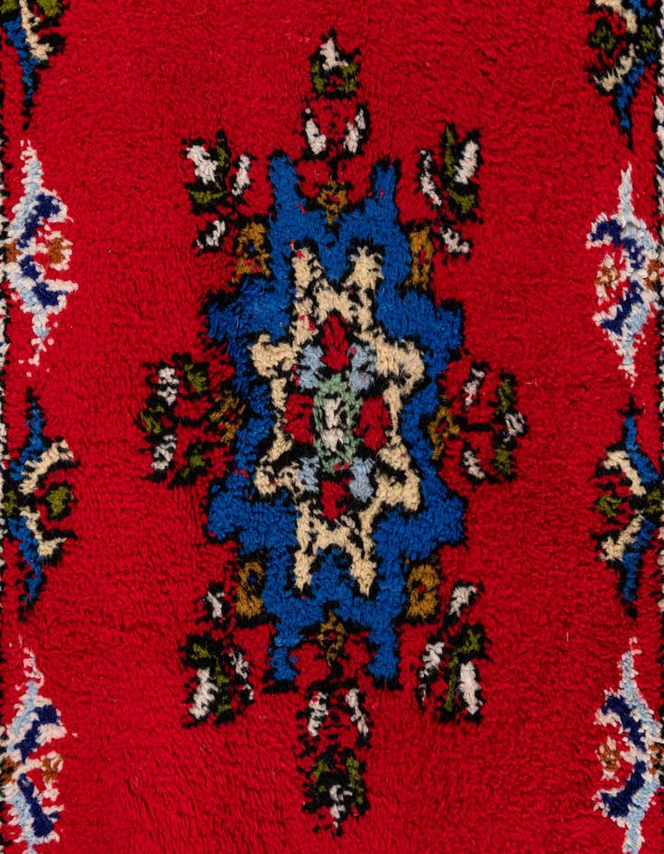 Detail image of 2' 10 x 9' 6  Hand Knotted Moroccan Wool Runner Rug