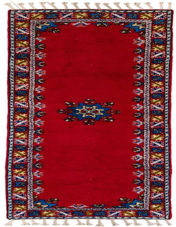 Detail image of 2' 10 x 9' 6 Hand Knotted Moroccan Wool Runner Rug