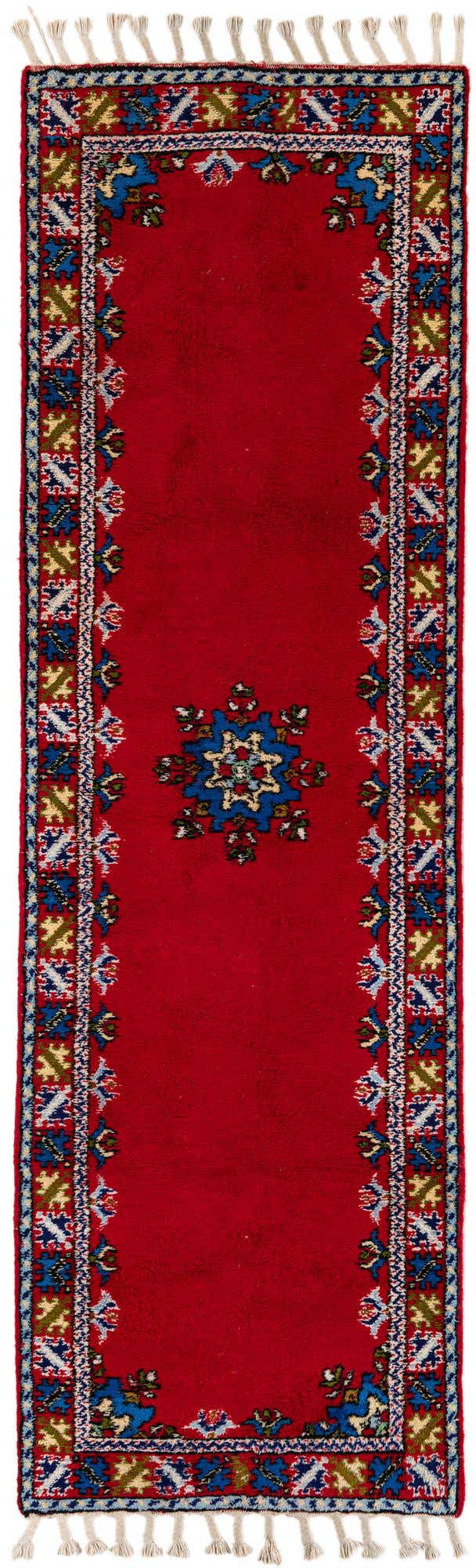 2' 10 x 9' 6 Hand Knotted Moroccan Wool Runner Rug