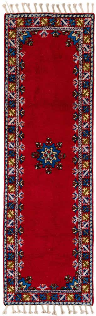 2' 10 x 9' 6 Hand Knotted Moroccan Wool Runner Rug