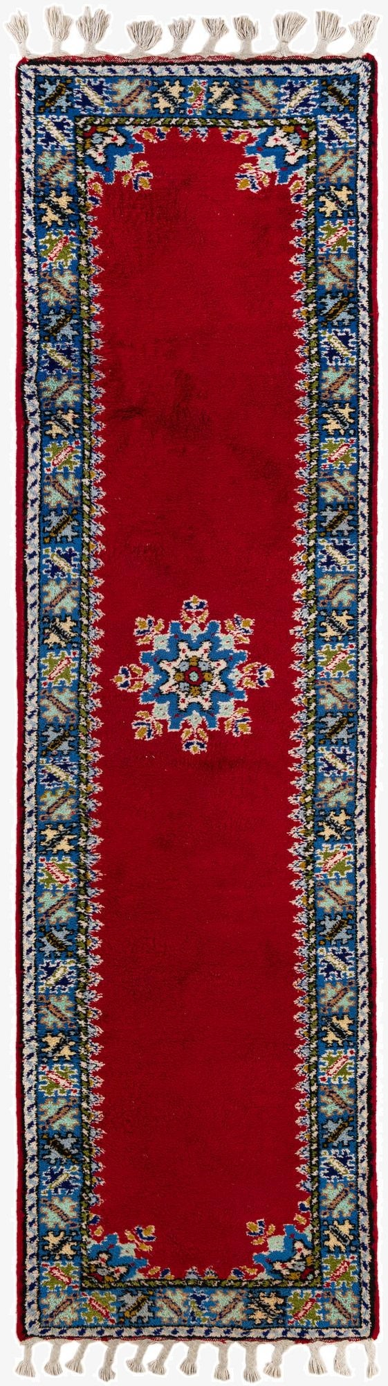2' 8 x 10' 1  Hand Knotted Moroccan Wool Runner Rug