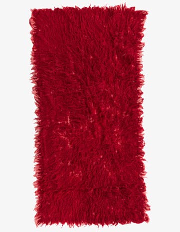 2' x 4' 3 Hand Knotted Moroccan Wool Runner Rug