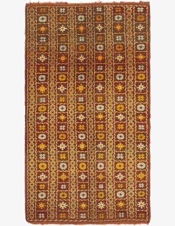 4' 5 x 8' 2 Hand Knotted Moroccan Wool Runner Rug