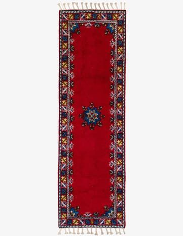 2' 10 x 9' 6 Hand Knotted Moroccan Wool Runner Rug