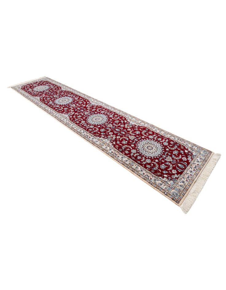 Detail image of 2' 8 x 12' 7 Hand Knotted Nain Persian Runner Rug