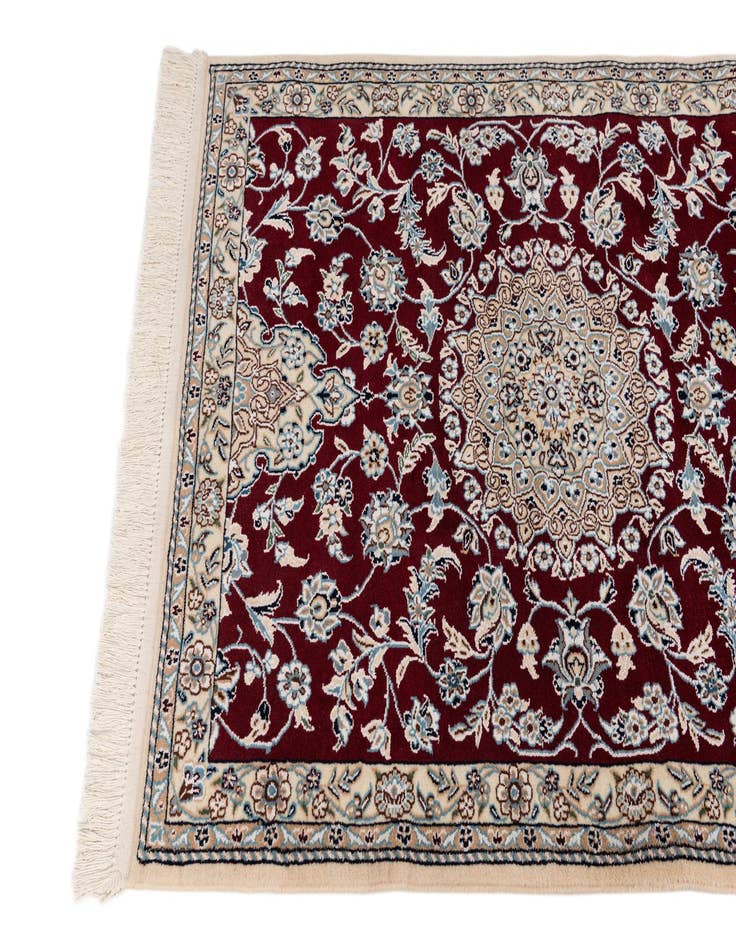 Detail image of 3' 3 x 19' Hand Knotted Nain Persian Runner Rug