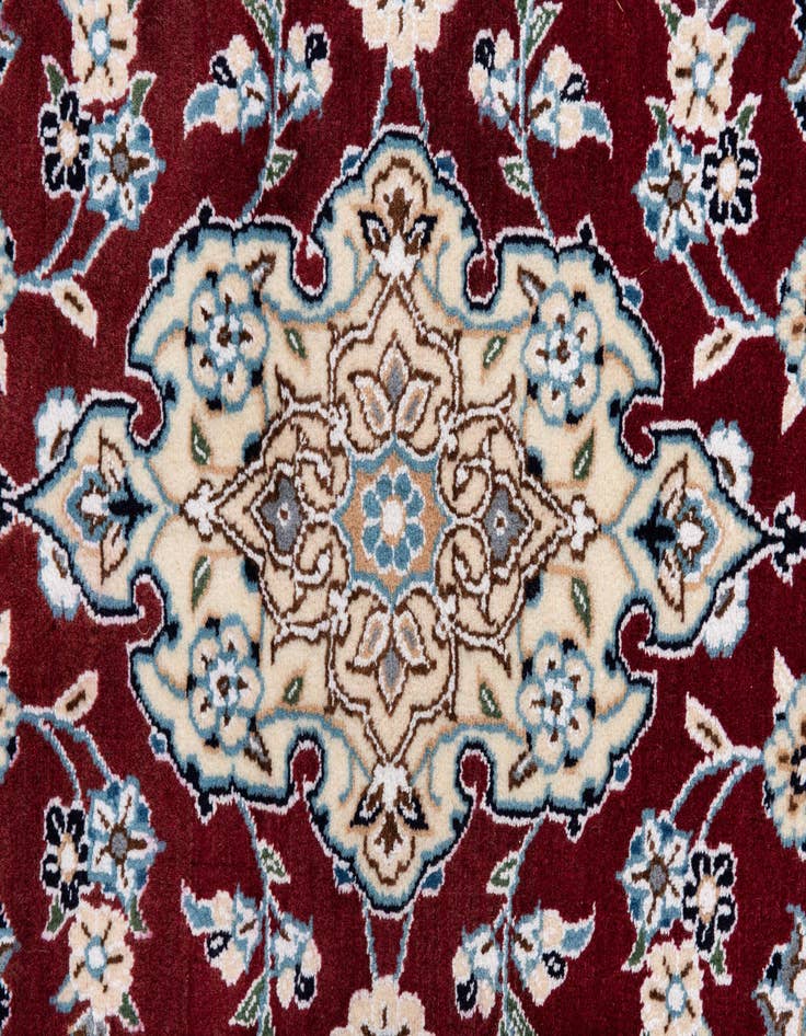 Detail image of 3' 3 x 19' Hand Knotted Nain Persian Runner Rug