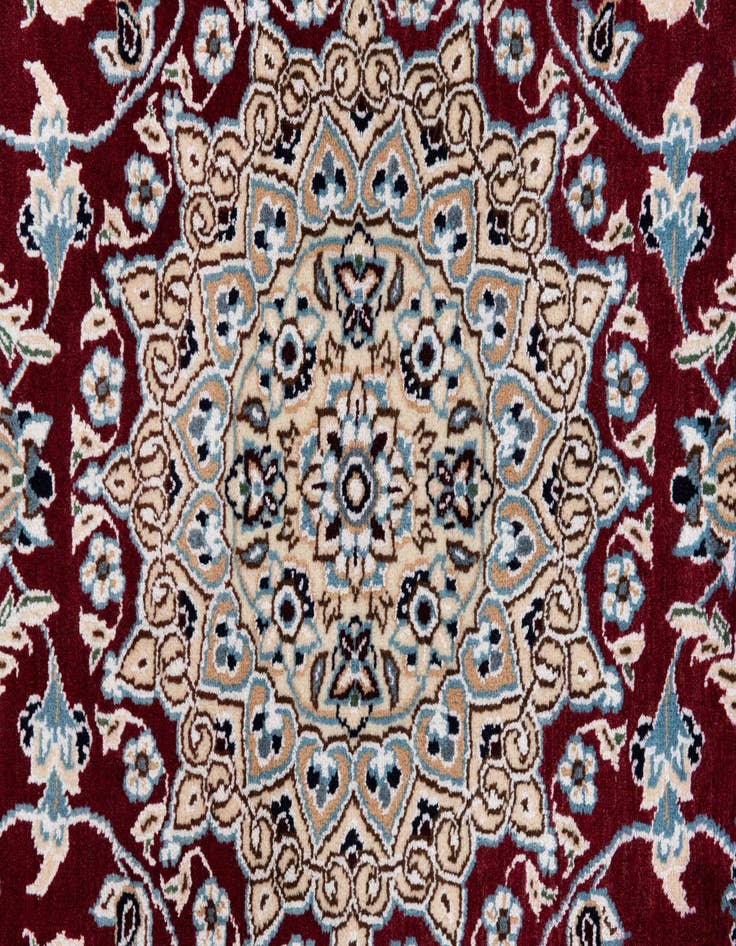Detail image of 3' 3 x 19' Hand Knotted Nain Persian Runner Rug