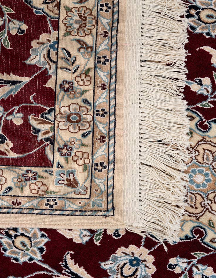 Detail image of 3' 3 x 19' Hand Knotted Nain Persian Runner Rug