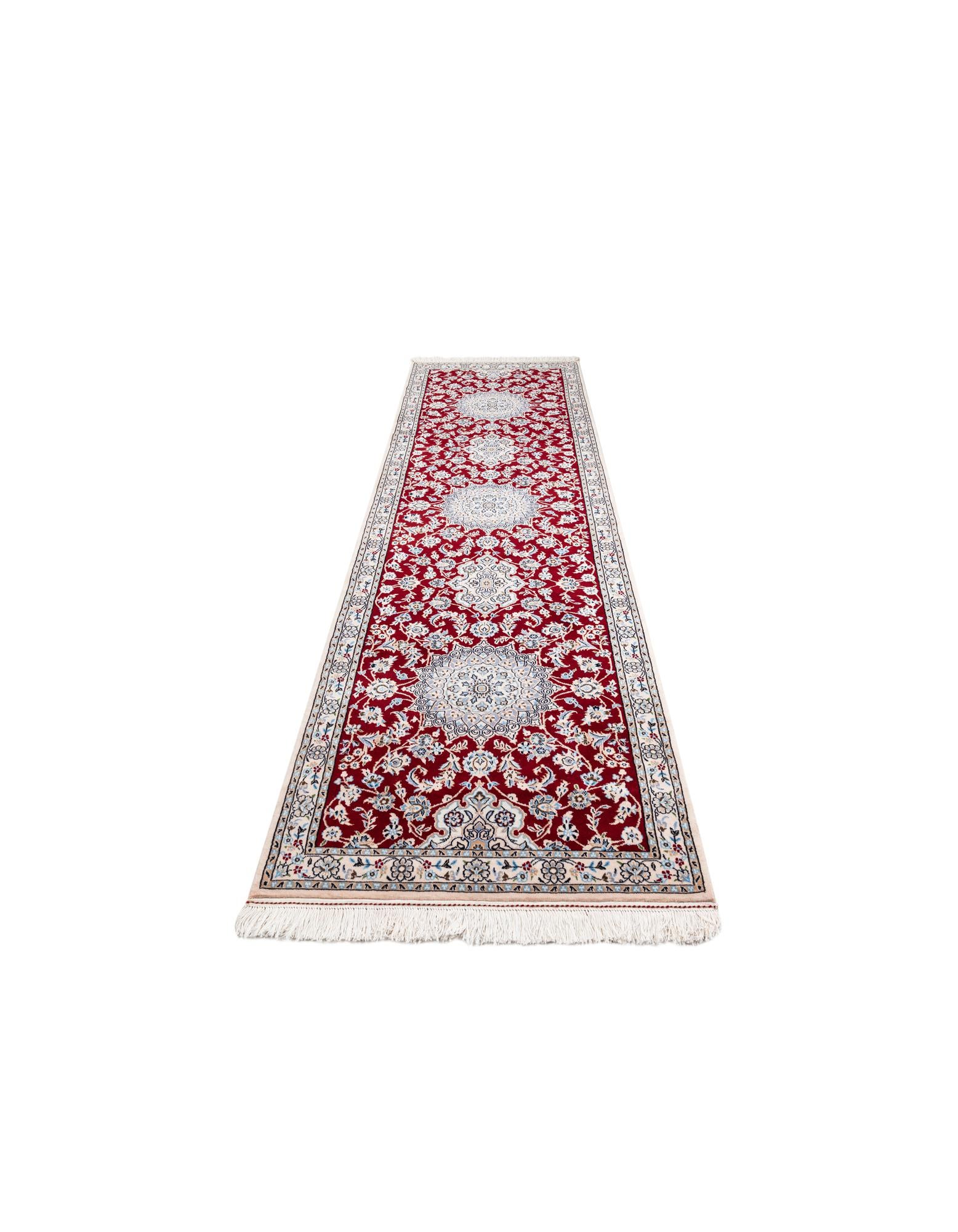 3' 4 x 11' 2 Hand Knotted Nain Persian Runner Rug
