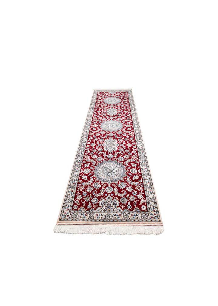 3' 4 x 11' 2 Hand Knotted Nain Persian Runner Rug
