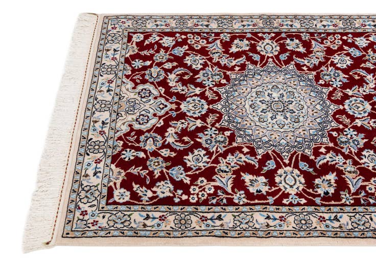 Detail image of 3' 4 x 11' 2 Hand Knotted Nain Persian Runner Rug