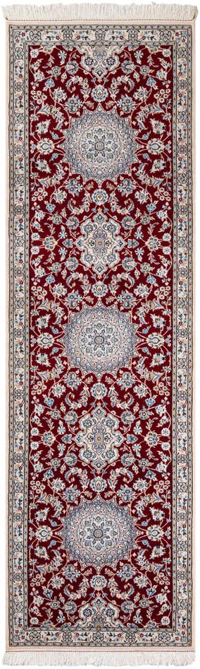 Detail image of 3' 4 x 11' 2 Hand Knotted Nain Persian Runner Rug