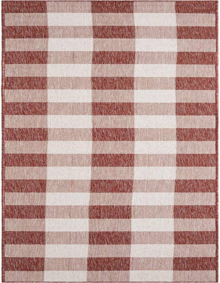 Detail image of 2' 7 x 12' Easy-Clean Checkered Indoor / Outdoor Runner Rug