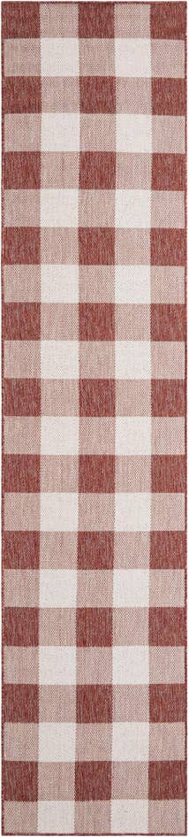 Detail image of 2' 7 x 12' Easy-Clean Checkered Indoor / Outdoor Runner Rug