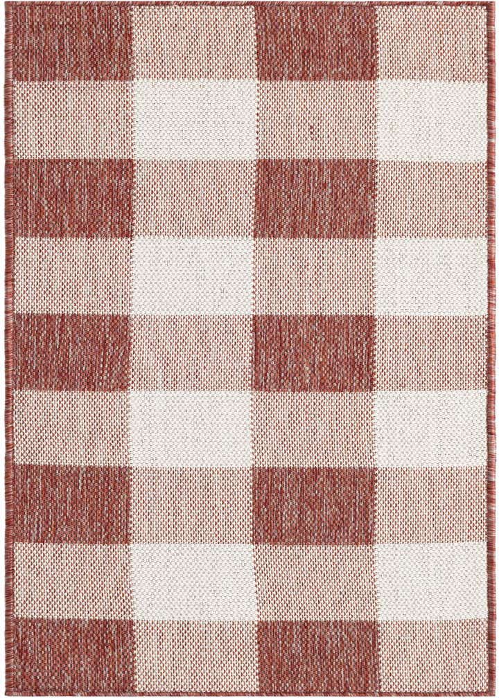 2' x 5' 3 Easy-Clean Checkered Indoor / Outdoor Runner Rug